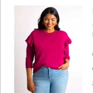 Eloquii | Flutter Sleeve Sweater